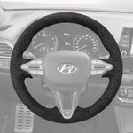 Griffowl Steering Wheel Cover for Customized Sedan Hyundai Elantra N Line 2021-2024. Hand-sewn kit for drivers seeking precision and comfort.
