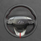Griffowl Steering Wheel Cover for Customized Sedan Hyundai Elantra VI 2018-2020. For refined interior upgrades using our wrap and stitch kit.
