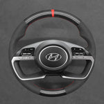 Griffowl Steering Wheel Cover for Customized Sedan Hyundai Elantra i30 2020-2024. For refined interior upgrades using our wrap and stitch kit.
