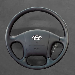 Griffowl Steering Wheel Cover for Customized Sedan Hyundai Sonata 1999-2005. Perfect grip with our steering wheel wrap and custom interior touch.
