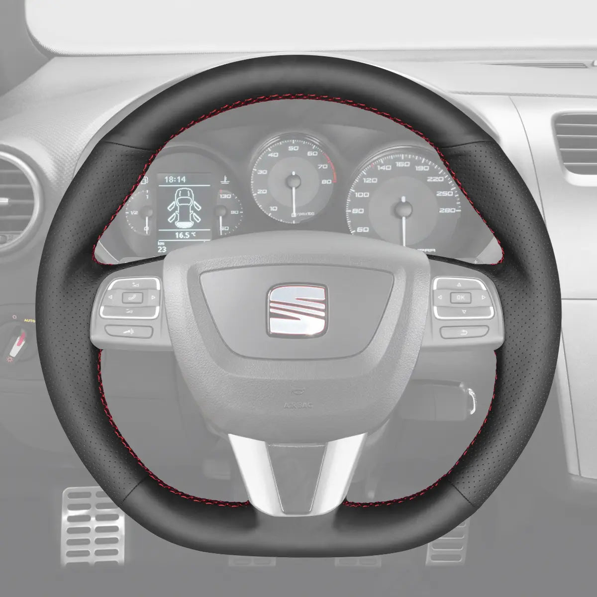 Griffowl Steering Wheel Cover for Customized Sedan Hyundai Sonata 2024-2025. Perfect grip with our steering wheel wrap and custom interior touch.
