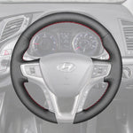 Griffowl Steering Wheel Cover for Customized Sedan Hyundai i40 2011-2020. Perfect grip with our steering wheel wrap and custom interior touch.
