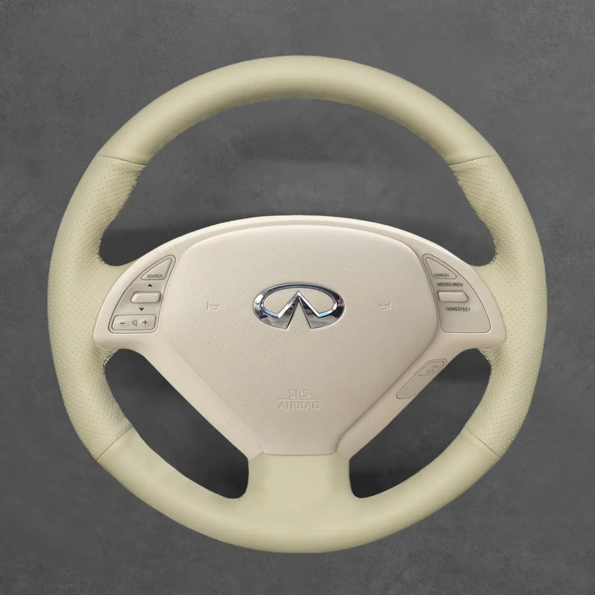 Griffowl Steering Wheel Cover for Customized Sedan Infiniti G25 G35 G37 2007-2013. For refined interior upgrades using our wrap and stitch kit.
