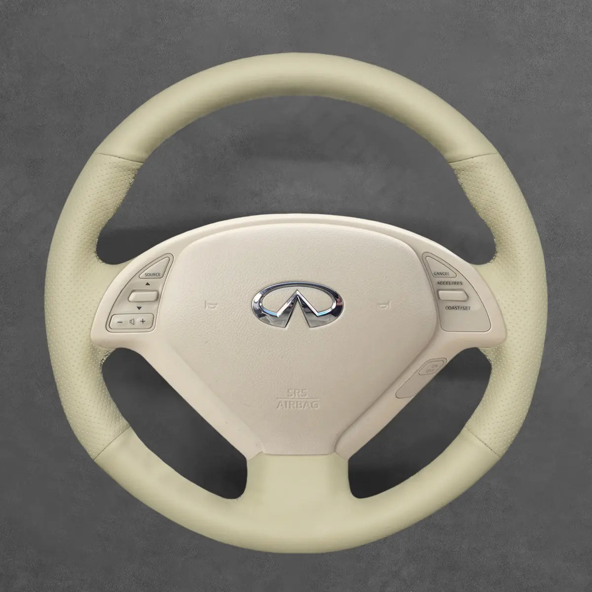 Griffowl Steering Wheel Cover for Customized Sedan Infiniti G25 G35 G37 2007-2013. For refined interior upgrades using our wrap and stitch kit.
