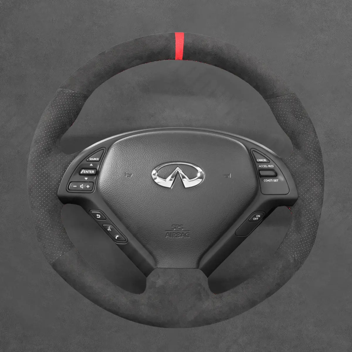 Griffowl Steering Wheel Cover for Customized Sedan Infiniti G25 G35 G37 2007-2013. For refined interior upgrades using our wrap and stitch kit.
