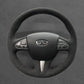 Griffowl Steering Wheel Cover for Customized Sedan Infiniti Q50 2014-2018. Perfect grip with our steering wheel wrap and custom interior touch.
