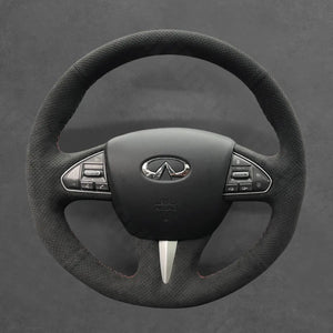 Griffowl Steering Wheel Cover for Customized Sedan Infiniti Q50 2014-2018. Perfect grip with our steering wheel wrap and custom interior touch.
