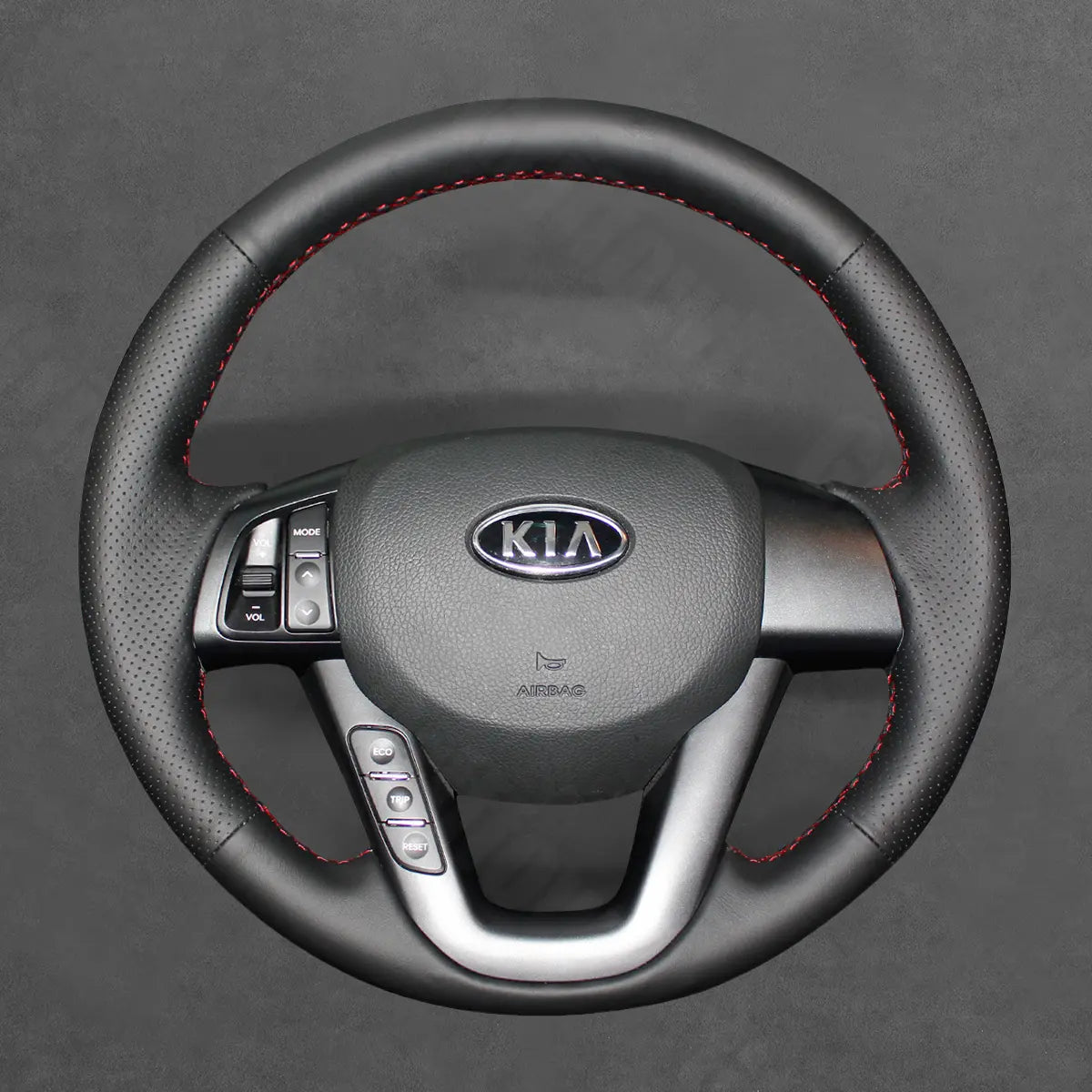 Griffowl Steering Wheel Cover for Customized Sedan Kia Optima 2011-2013. Perfect grip with our steering wheel wrap and custom interior touch.
