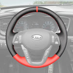 Griffowl Steering Wheel Cover for Customized Sedan Kia Optima 2011-2013. Perfect grip with our steering wheel wrap and custom interior touch.
