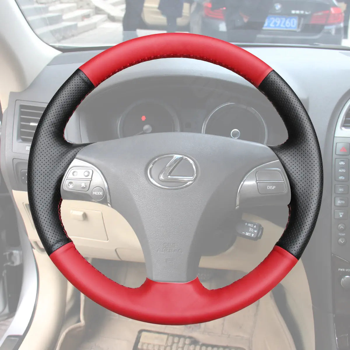 Griffowl Steering Wheel Cover for Customized Sedan Lexus ES240 ES250 ES300 ES350 2007-2012. Elevate your interior with Griffowl's wrap and stitch kit.