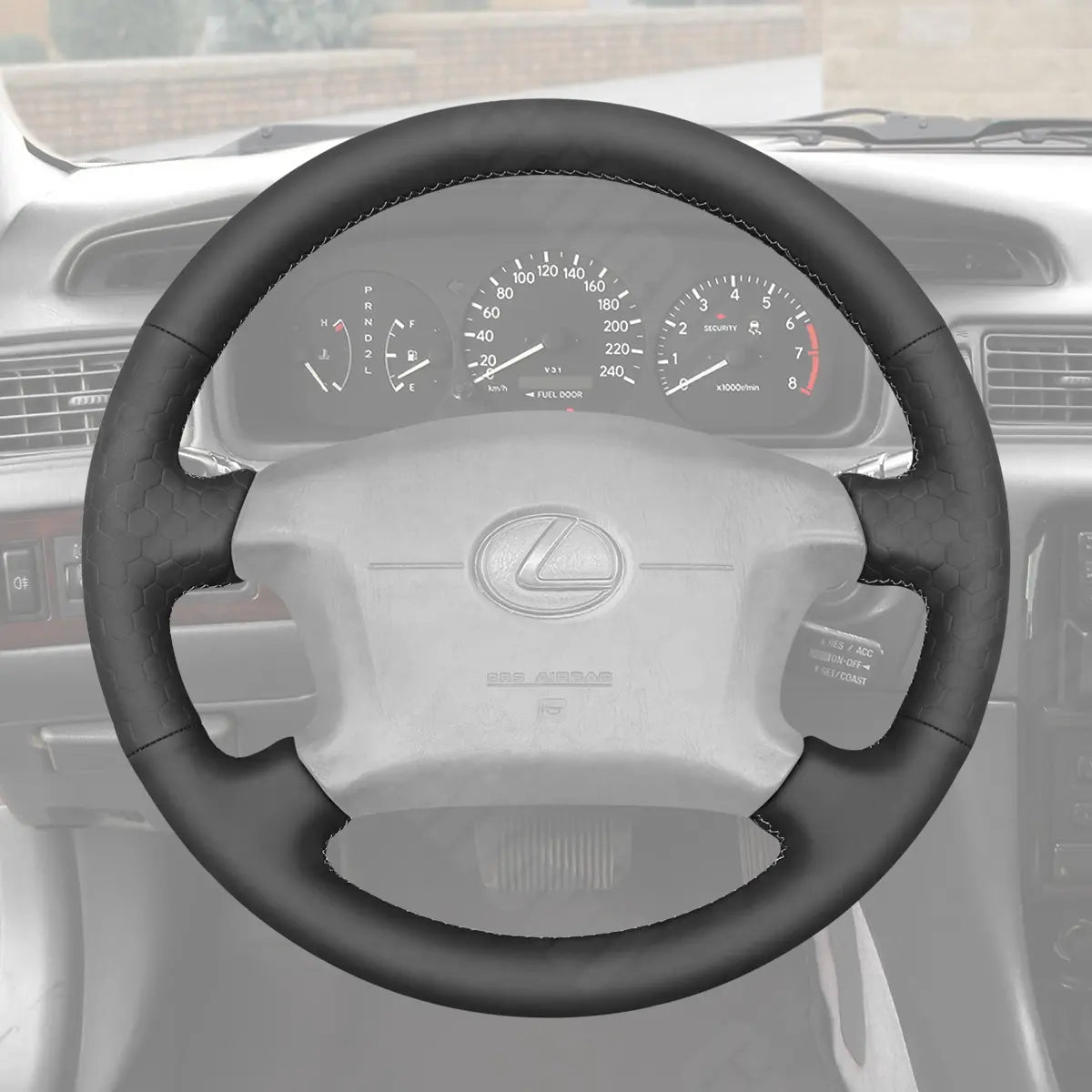 Griffowl Steering Wheel Cover for Customized Sedan Lexus ES300 1997-2001. Perfect grip with our steering wheel wrap and custom interior touch.
