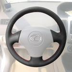 Griffowl Steering Wheel Cover for Customized Sedan Lexus ES300 ES330 2002-2004. For refined interior upgrades using our wrap and stitch kit.