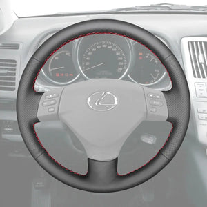 Griffowl Steering Wheel Cover for Customized Sedan Lexus ES300 ES330 2005-2006. For refined interior upgrades using our wrap and stitch kit.