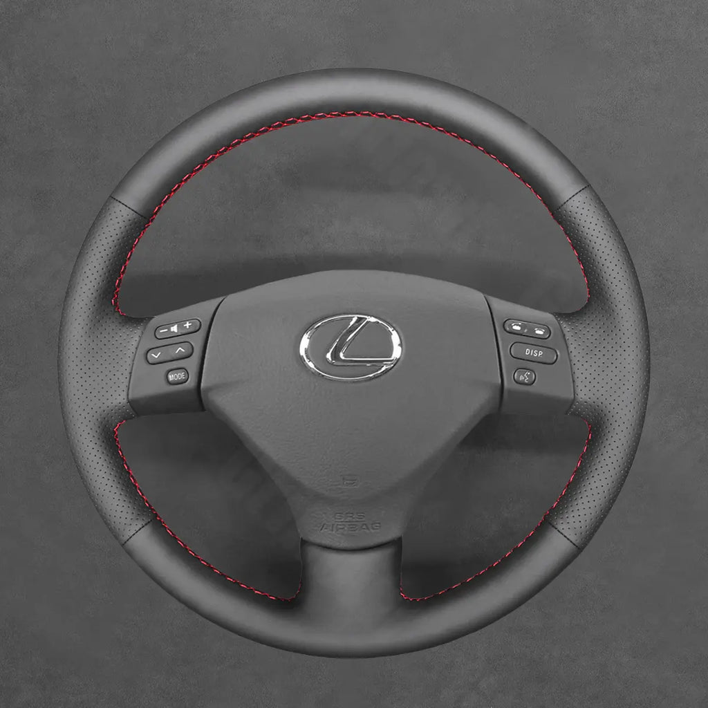 Griffowl Steering Wheel Cover for Customized Sedan Lexus ES300 ES330 2005-2006. For refined interior upgrades using our wrap and stitch kit.