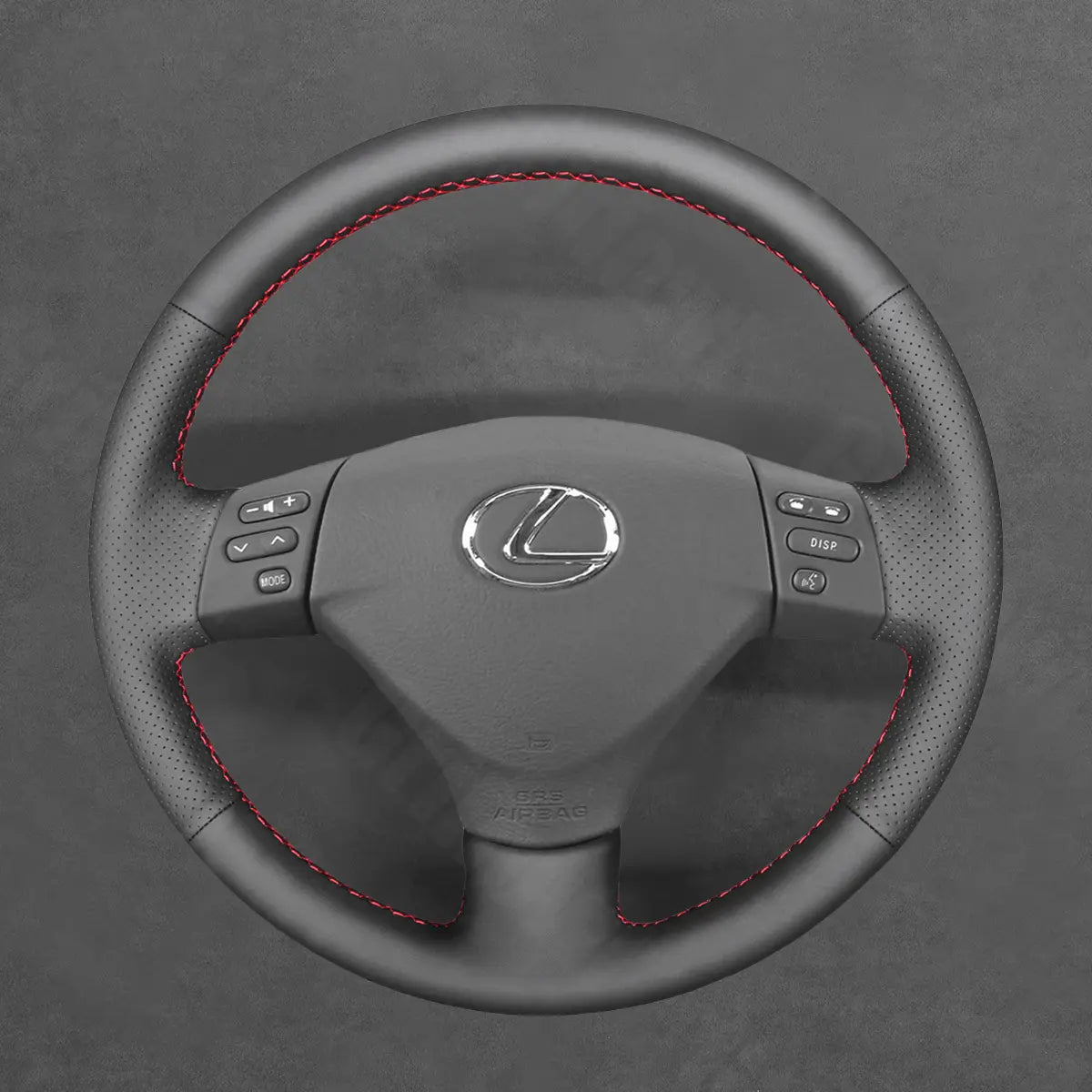 Griffowl Steering Wheel Cover for Customized Sedan Lexus ES300 ES330 2005-2006. For refined interior upgrades using our wrap and stitch kit.
