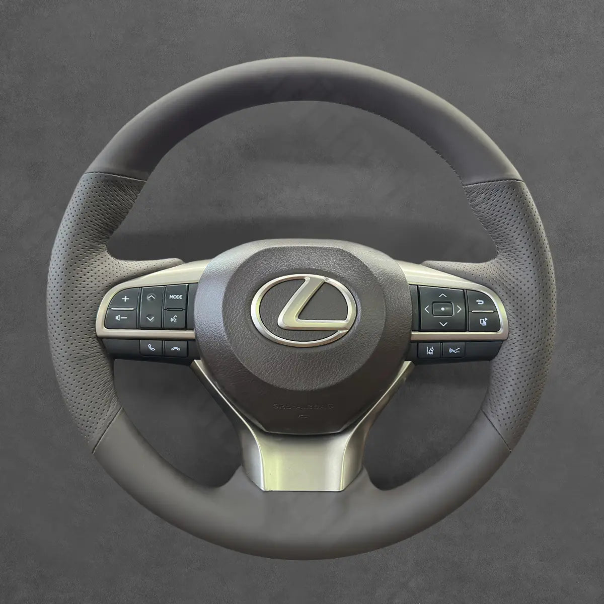 Griffowl Steering Wheel Cover for Customized Sedan Lexus ES300h ES350 GS200t GS350 GS450h GS F 2016-2021. Perfect for enthusiasts seeking refined interior mods.