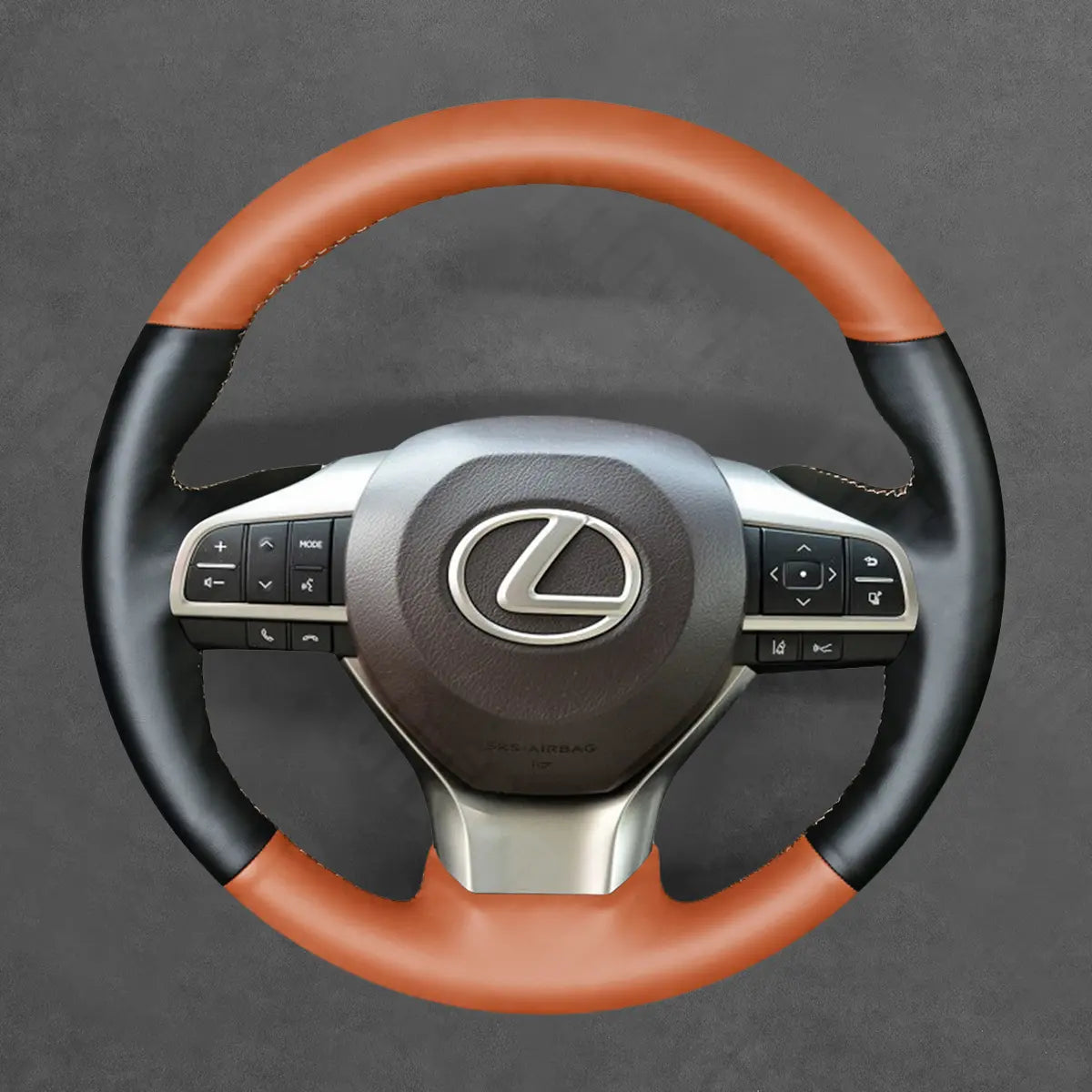 Griffowl Steering Wheel Cover for Customized Sedan Lexus ES300h ES350 GS200t GS350 GS450h GS F 2016-2021. Perfect for enthusiasts seeking refined interior mods.