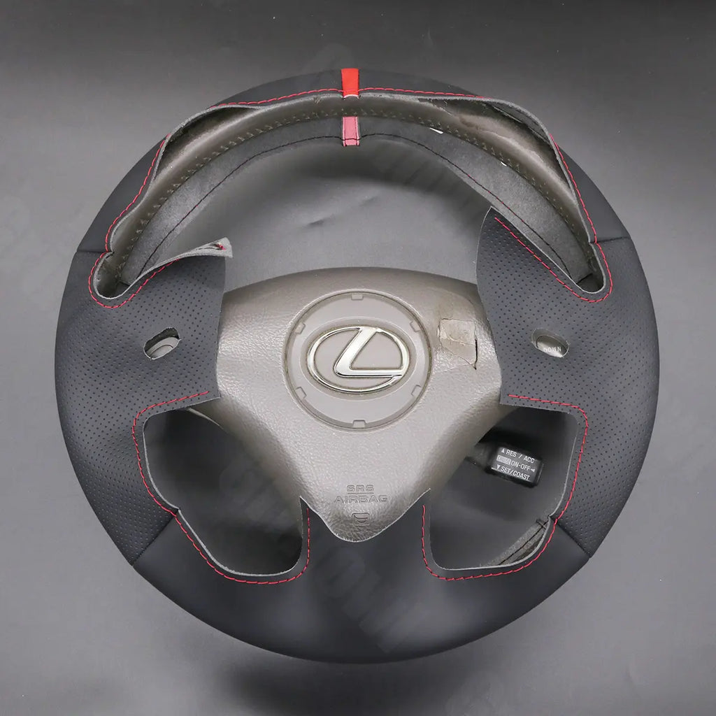 Griffowl Steering Wheel Cover for Customized Sedan Lexus GS300 GS430 1998-2005. For refined interior upgrades using our wrap and stitch kit.
