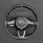 Griffowl Steering Wheel Cover for Customized Sedan Mazda 2 3 Axela 6 Atenza 2015-2025. Elevate your interior with Griffowl's wrap and stitch kit.