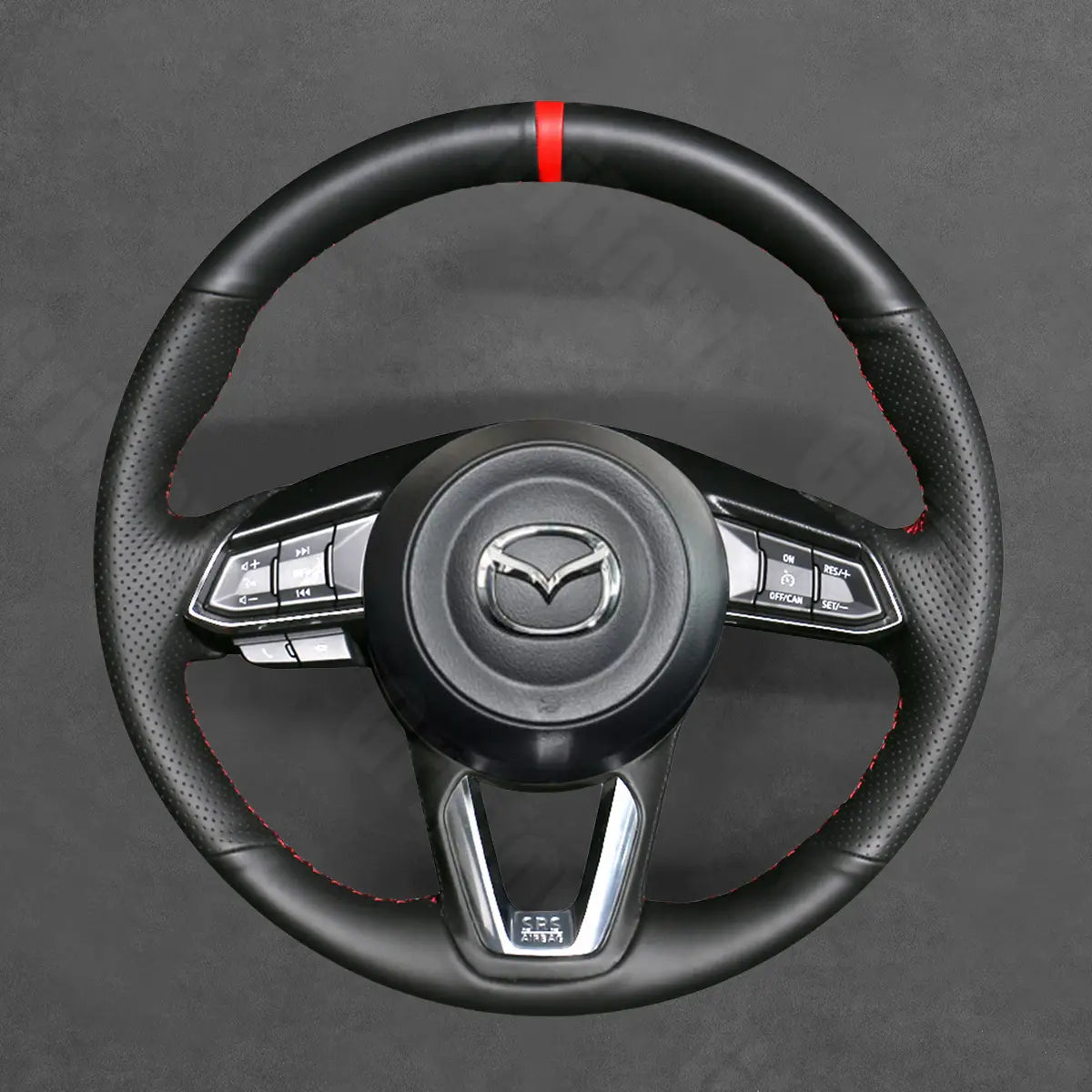 Griffowl Steering Wheel Cover for Customized Sedan Mazda 2 3 Axela 6 Atenza 2015-2025. Elevate your interior with Griffowl's wrap and stitch kit.