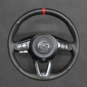 Griffowl Steering Wheel Cover for Customized Sedan Mazda 2 3 Axela 6 Atenza 2015-2025. Elevate your interior with Griffowl's wrap and stitch kit.