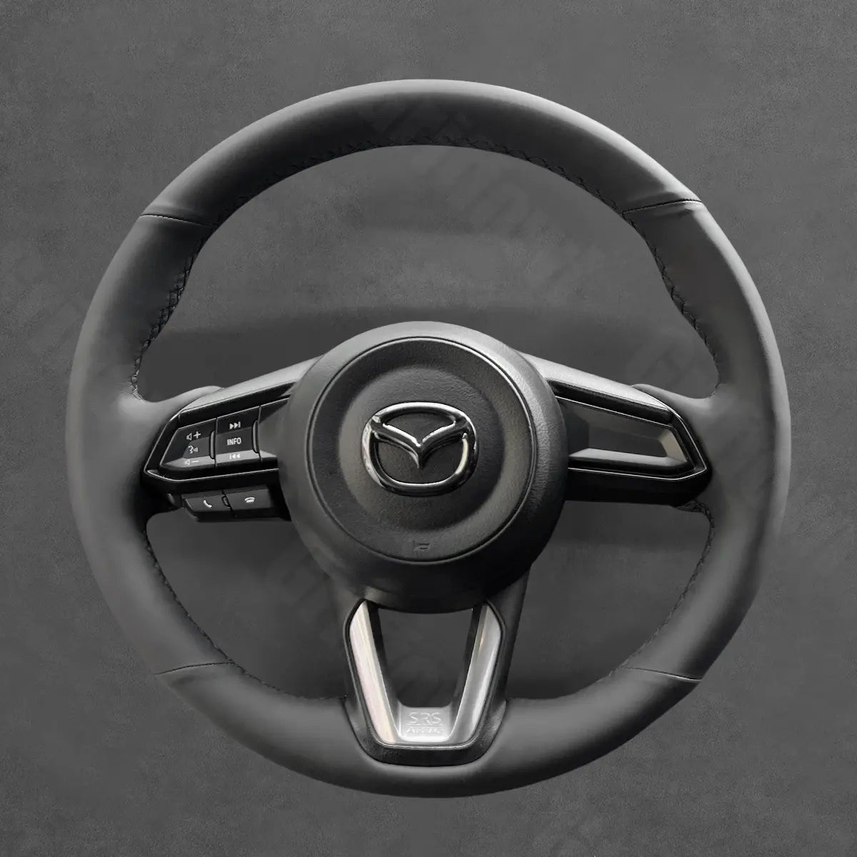 Griffowl Steering Wheel Cover for Customized Sedan Mazda 2 3 Axela 6 Atenza 2015-2025. Elevate your interior with Griffowl's wrap and stitch kit.