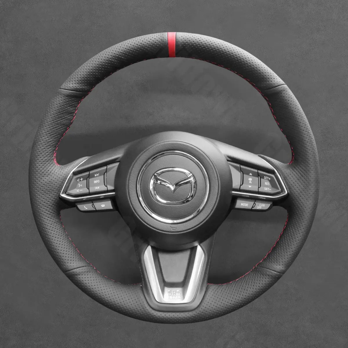 Griffowl Steering Wheel Cover for Customized Sedan Mazda 2 3 Axela 6 Atenza 2015-2025. Elevate your interior with Griffowl's wrap and stitch kit.