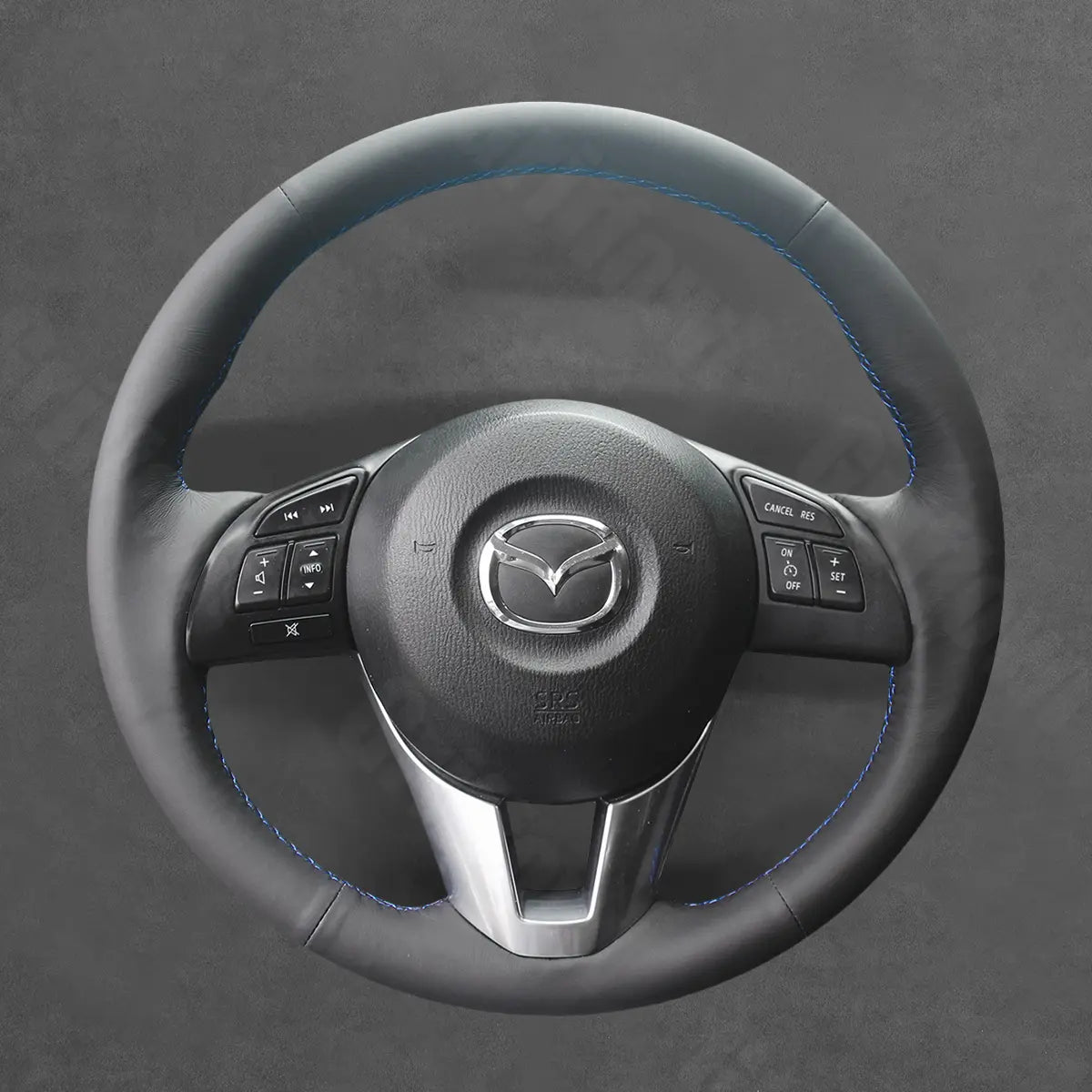 Griffowl Steering Wheel Cover for Customized Sedan Mazda 3 Axela 6 Atenza 2013-2017. Hand-sewn kit for drivers seeking precision and comfort.