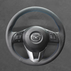 Griffowl Steering Wheel Cover for Customized Sedan Mazda 3 Axela 6 Atenza 2013-2017. Hand-sewn kit for drivers seeking precision and comfort.