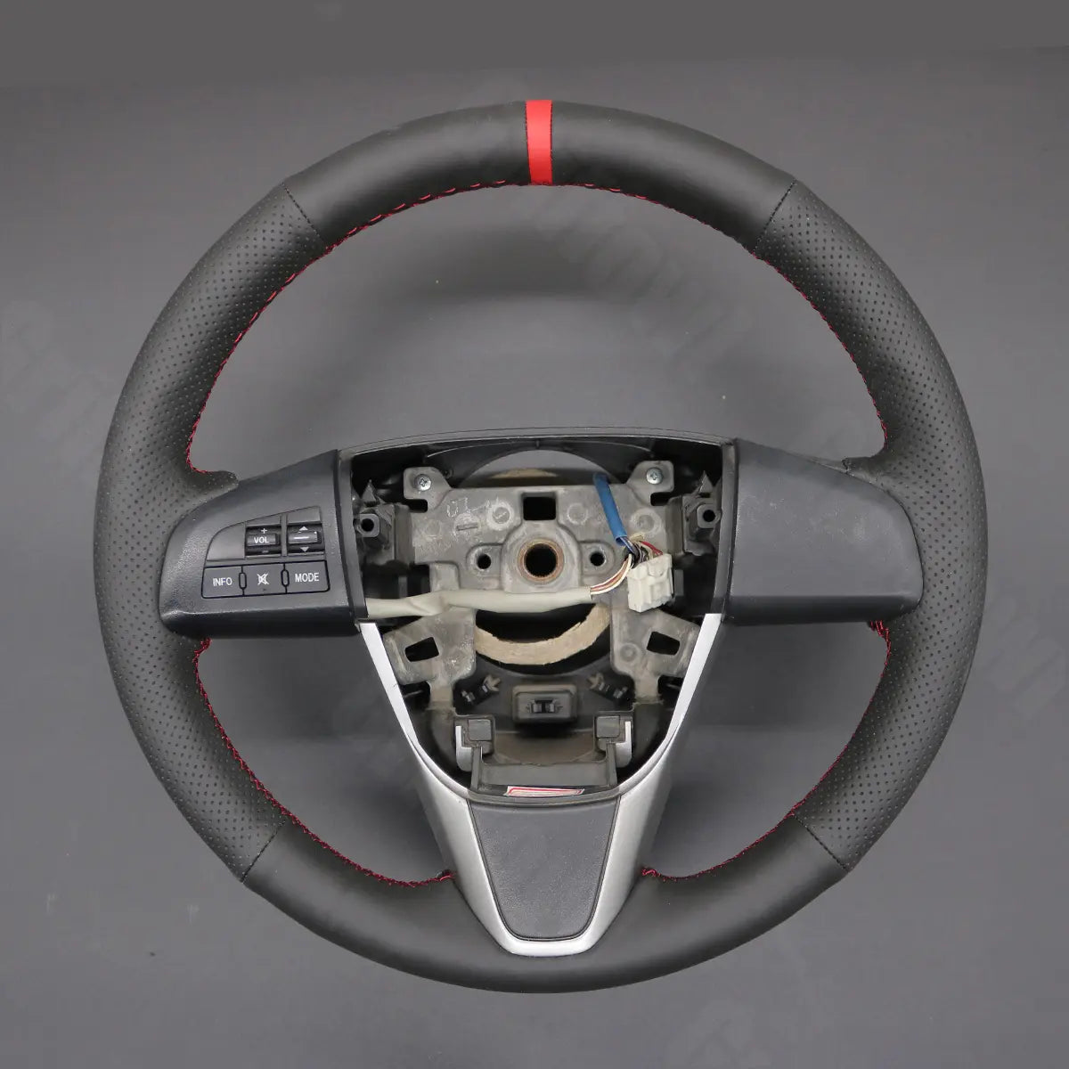 Griffowl Steering Wheel Cover for Customized  Mazda 3 Axela 6 CX 9 CX9 Axela MPV  5 2011-2013. Griffowl's interior mod with hand-sewn DIY steering wheel kit.