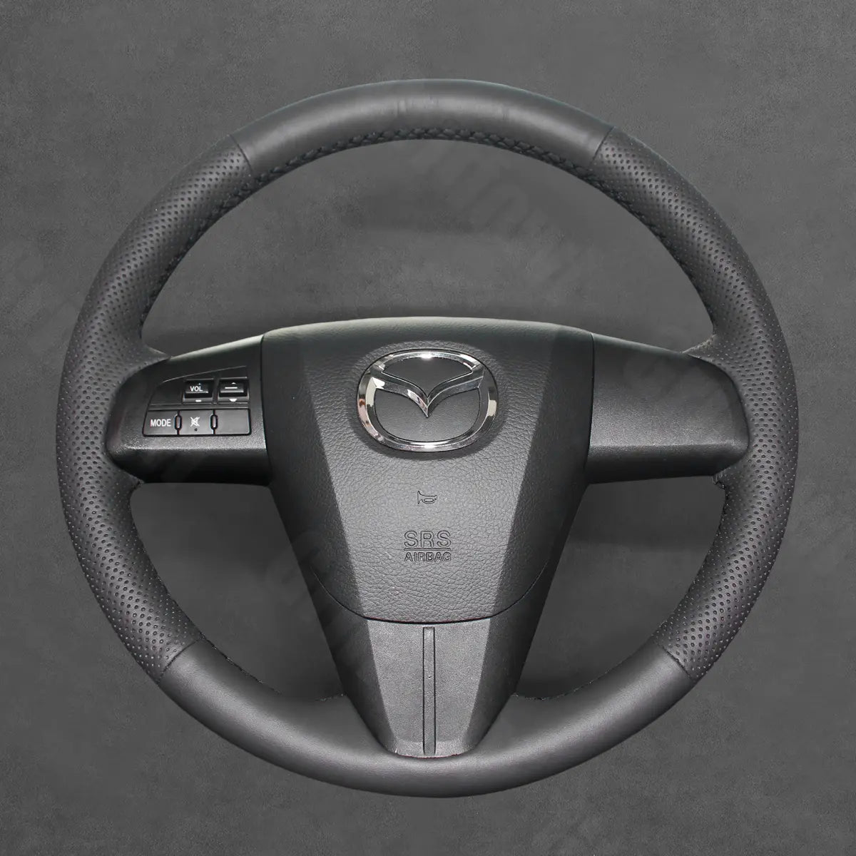 Griffowl Steering Wheel Cover for Customized  Mazda 3 Axela 6 CX 9 CX9 Axela MPV  5 2011-2013. Griffowl's interior mod with hand-sewn DIY steering wheel kit.