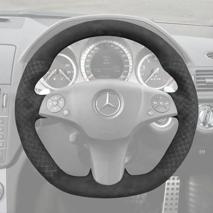 Griffowl Steering Wheel Cover for Customized Sedan Mercedes Benz AMG CLS Class 63 AMG E SL 63 R230 SLS 2008-2015. Turn every drive into a luxury experience.