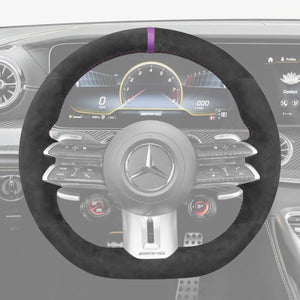 Griffowl Steering Wheel Cover for Customized Sedan Mercedes Benz AMG CLS53 C257 E53 W213 E63 W213 EQS 53 2021-2022. Turn every drive into a luxury experience.