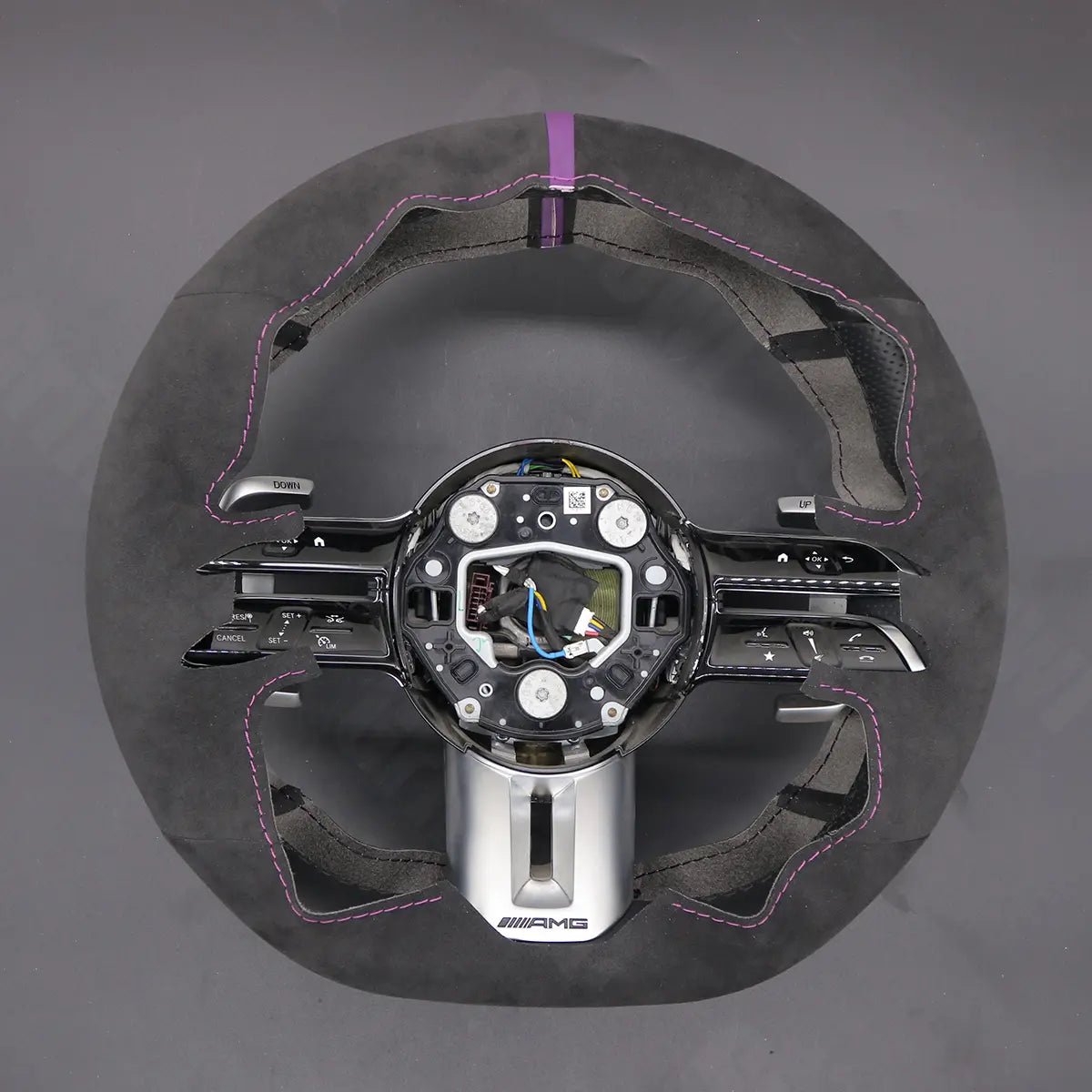 Griffowl Steering Wheel Cover for Customized Sedan Mercedes Benz AMG CLS53 C257 E53 W213 E63 W213 EQS 53 2021-2022. Turn every drive into a luxury experience.