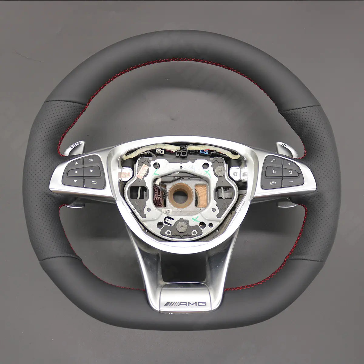 Griffowl Steering Wheel Cover for Customized Sedan Mercedes Benz AMG GT C S CLA CLS E SLC R172 SL 2014-2020. Turn every drive into a luxury experience.