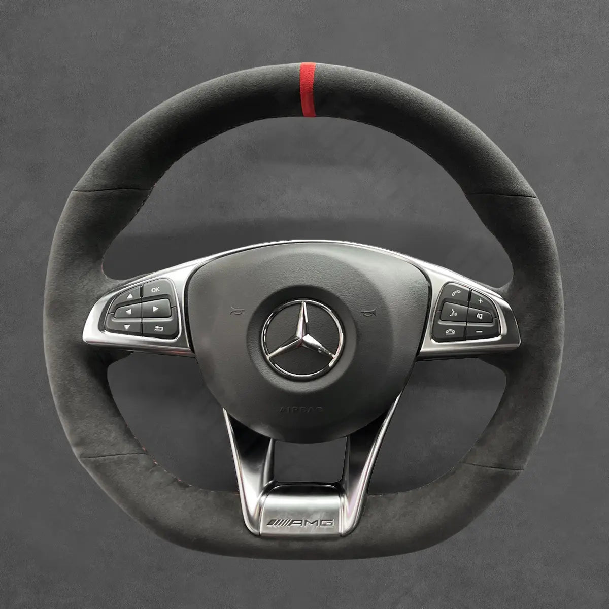 Griffowl Steering Wheel Cover for Customized Sedan Mercedes Benz AMG GT C S CLA CLS E SLC R172 SL 2014-2020. Turn every drive into a luxury experience.