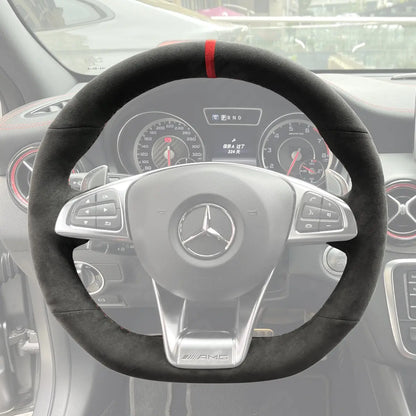 Griffowl Steering Wheel Cover for Customized Sedan Mercedes Benz AMG GT C S CLA CLS E SLC R172 SL 2014-2020. Turn every drive into a luxury experience.