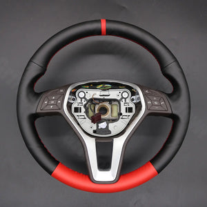 Griffowl Steering Wheel Cover for Customized Sedan Mercedes Benz B C CLA CLS E Class W246 W204 C117 C218 W212 2012-2017. Compact, hand-sewn DIY wrap for quick interior mods and grip upgrade.