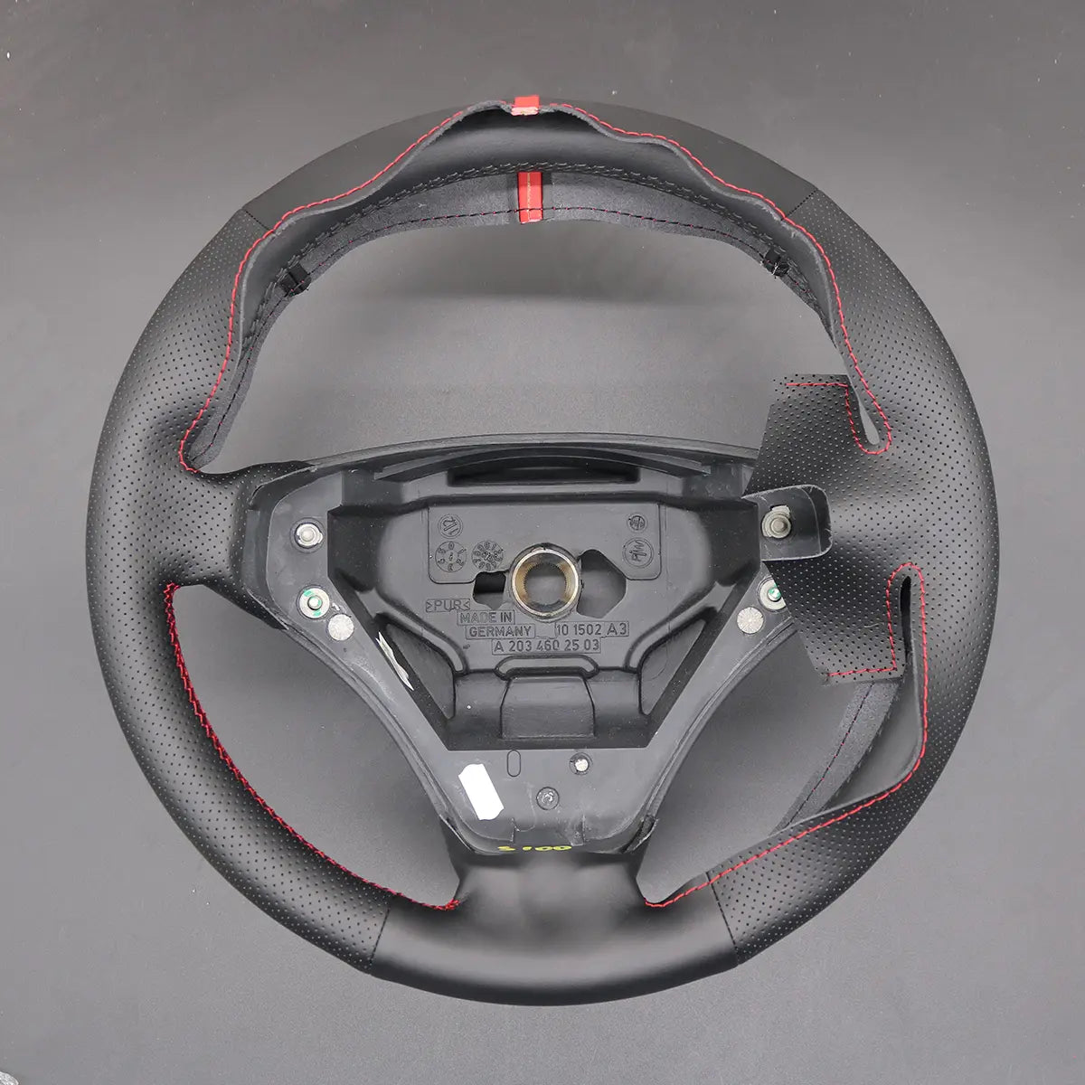 Griffowl Steering Wheel Cover for Customized Sedan Mercedes Benz C Class W203 Kompressor 2002-2004. Hand-sewn DIY kit blends grip, function, and style inside.