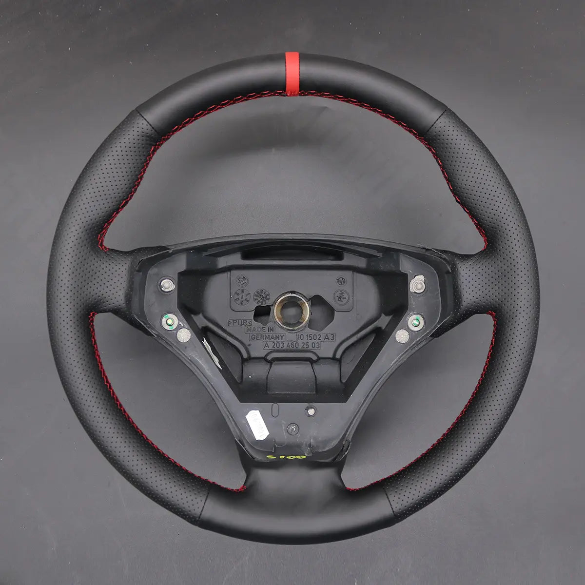Griffowl Steering Wheel Cover for Customized Sedan Mercedes Benz C Class W203 Kompressor 2002-2004. Hand-sewn DIY kit blends grip, function, and style inside.