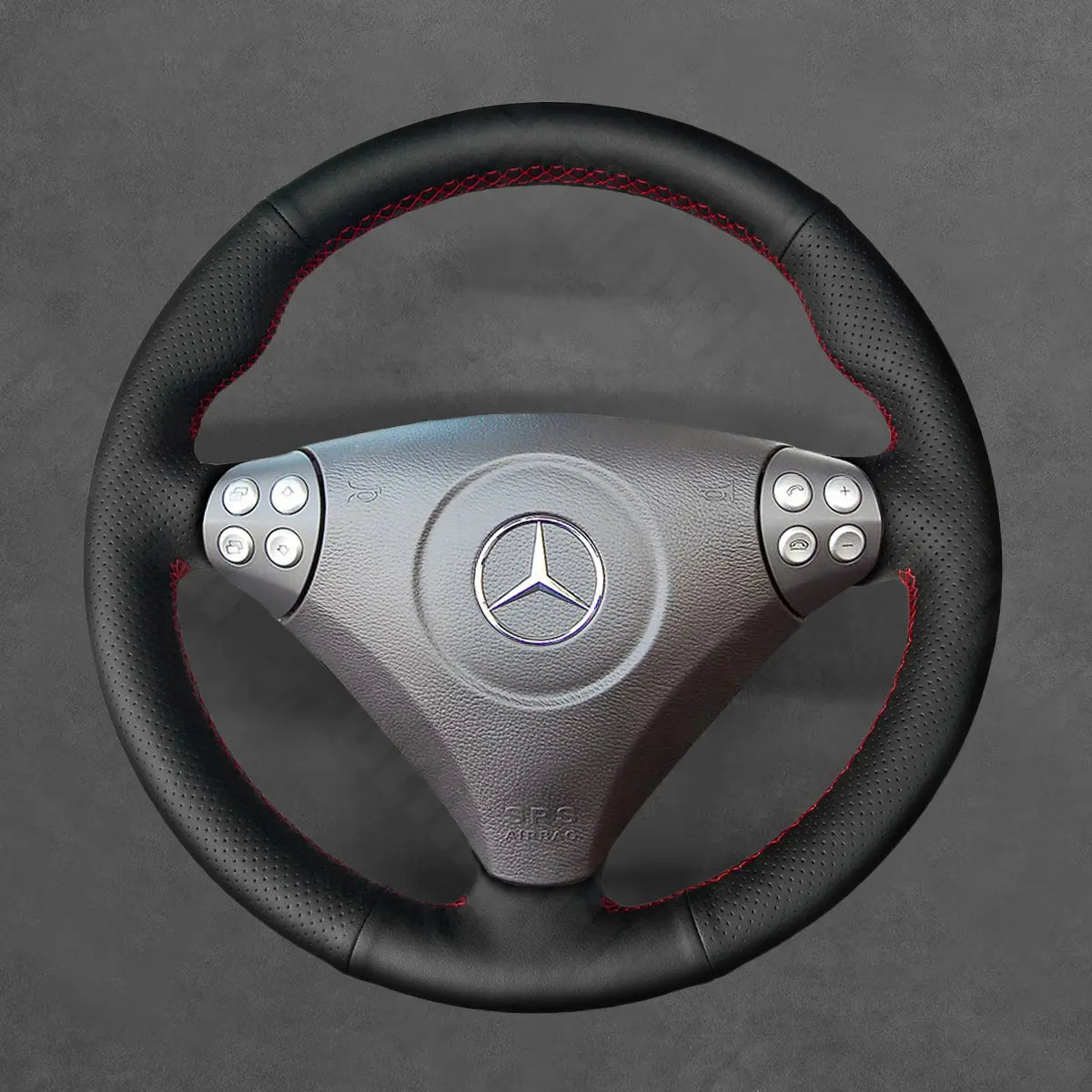 Griffowl Steering Wheel Cover for Customized Sedan Mercedes Benz C-Class W203 SLK-Class R171 2005-2008. Perfect for enthusiasts seeking refined interior mods.