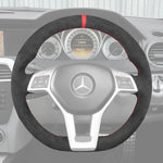 Griffowl Steering Wheel Cover for Customized Sedan Mercedes Benz C E GLS W204 W212 C218 2012-2015. Hand-sewn DIY kit blends grip, function, and style inside.