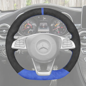 Griffowl Steering Wheel Cover for Customized Sedan Mercedes Benz C GLS E S SL Class R231 2015-2018. Hand-sewn DIY kit blends grip, function, and style inside.