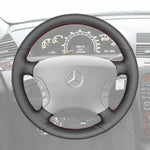 Griffowl Steering Wheel Cover for Customized Sedan Mercedes Benz CL S Class C215 W220 2000-2006. Hand-sewn DIY kit blends grip, function, and style inside.