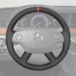 Griffowl Steering Wheel Cover for Customized Sedan Mercedes Benz CL S Class C216 W221 2007-2010. Hand-sewn DIY kit blends grip, function, and style inside.