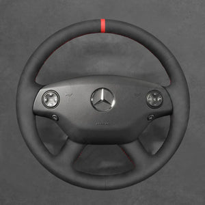 Griffowl Steering Wheel Cover for Customized Sedan Mercedes Benz CL S Class C216 W221 2007-2010. Hand-sewn DIY kit blends grip, function, and style inside.