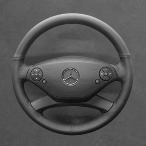 Griffowl Steering Wheel Cover for Customized Sedan Mercedes Benz CL S Class C216 W221 2010-2014. Hand-sewn DIY kit blends grip, function, and style inside.