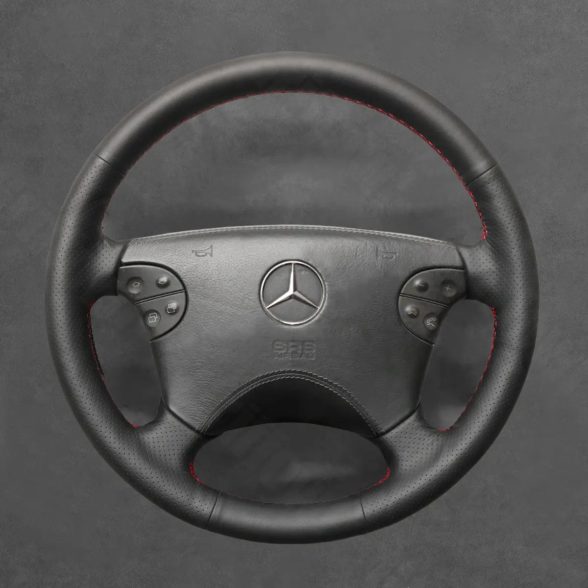 Griffowl Steering Wheel Cover for Customized Sedan Mercedes Benz CLK E Class W208 C208 W210 2000-2003. Perfect for enthusiasts seeking refined interior mods.