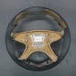 Griffowl Steering Wheel Cover for Customized Sedan Mercedes Benz W204 C-Class C280 C230 C180 C260 C200 C300 2007-2010. Compact, hand-sewn DIY wrap for quick interior mods and grip upgrade.