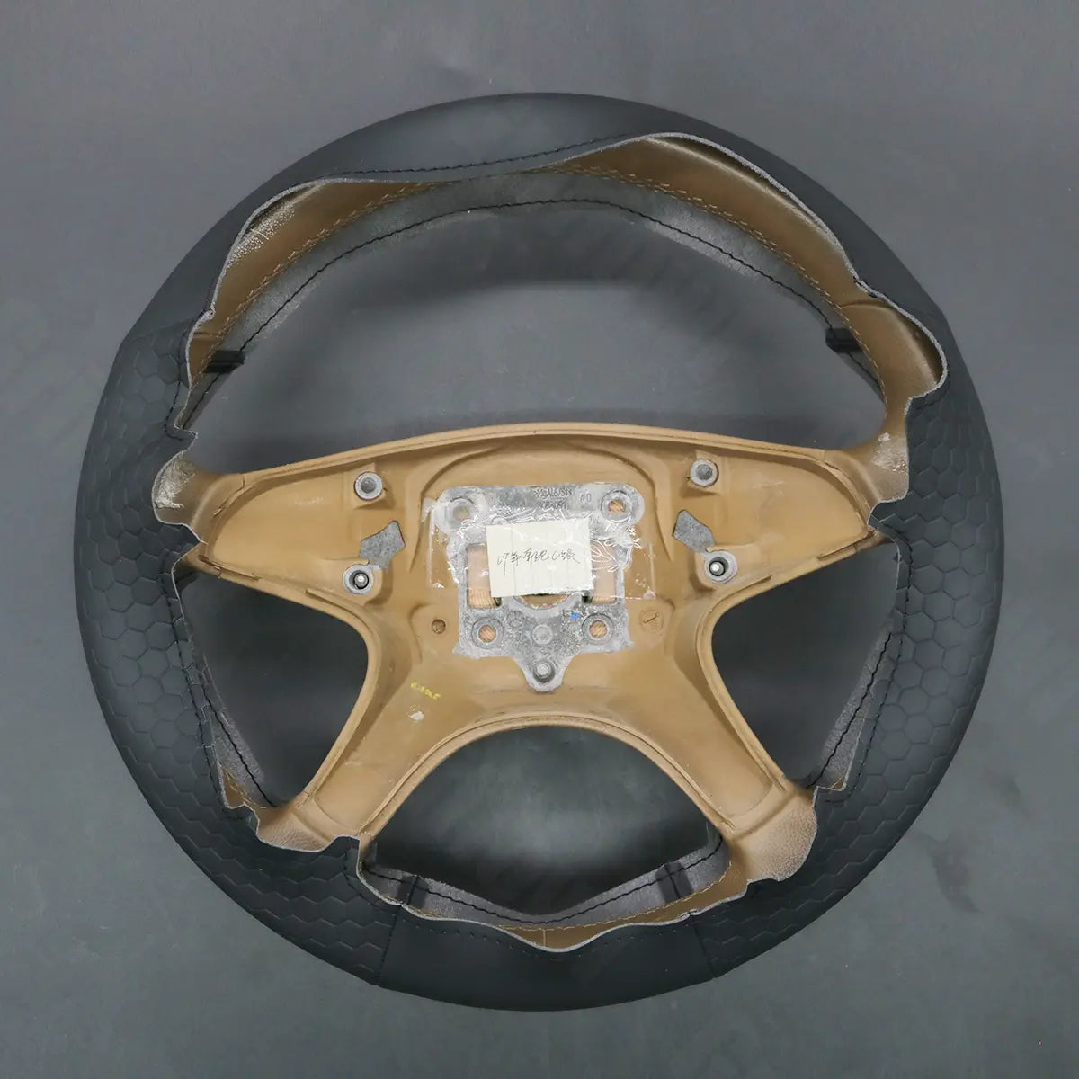 Griffowl Steering Wheel Cover for Customized Sedan Mercedes Benz W204 C-Class C280 C230 C180 C260 C200 C300 2007-2010. Compact, hand-sewn DIY wrap for quick interior mods and grip upgrade.